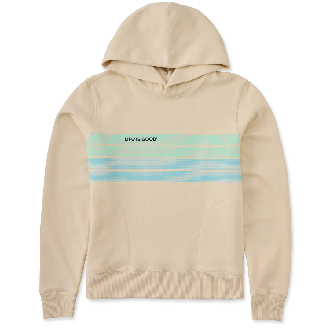 W's Good Vibes Fleece Hoodie LIG Two Wide Stripes