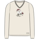 W's L/S Crusher Tee Snowman with Red Wine