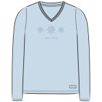 W's L/S Crusher Vee Three Doodle Snowflakes