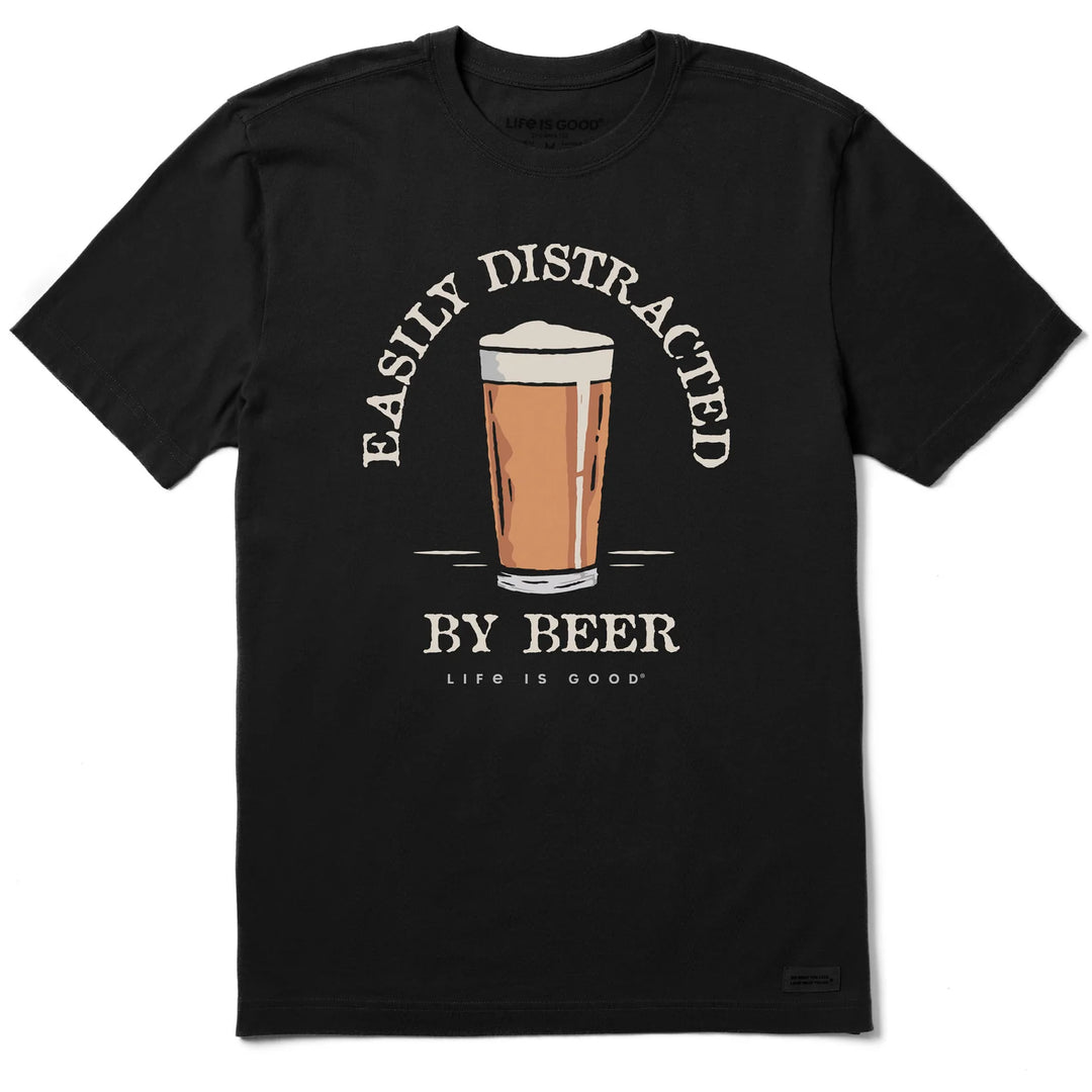 M's S/S Crusher Tee Easily Distracted by Beer
