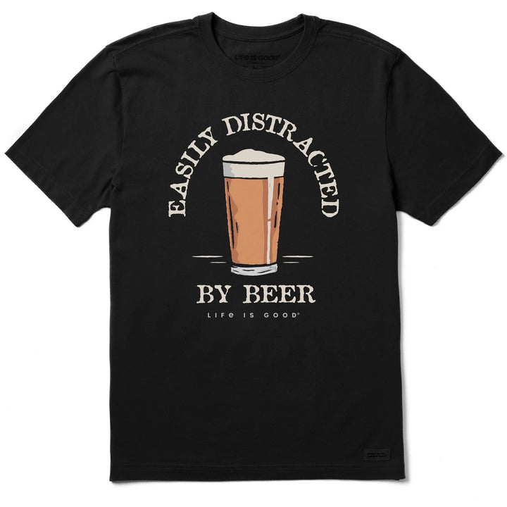M's Easily Distracted by Beer Short Sleeve Crusher Tee
