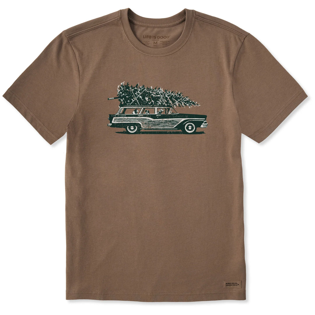 M's S/S Crusher Tee Photo Christmas Tree Wagon