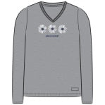 W's L/S Crusher Vee Three Painted Daisies