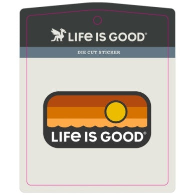 Die Cut Sticker Sunrise Water Stripe