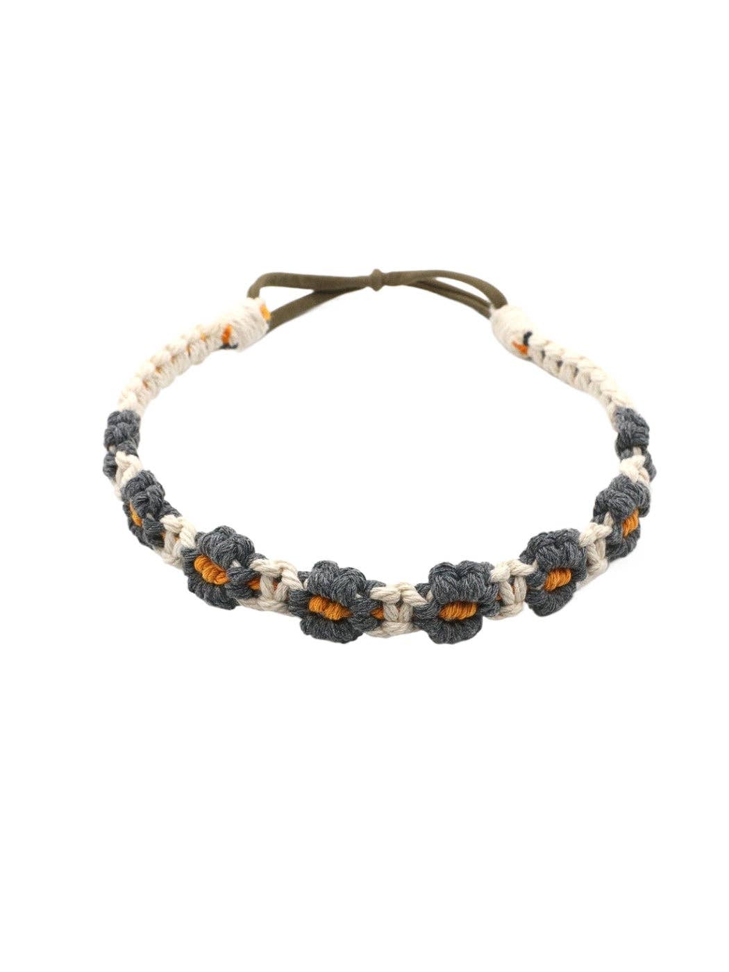 Scarvii - Headband & Hair Accessory with Daisy Flower: Orange