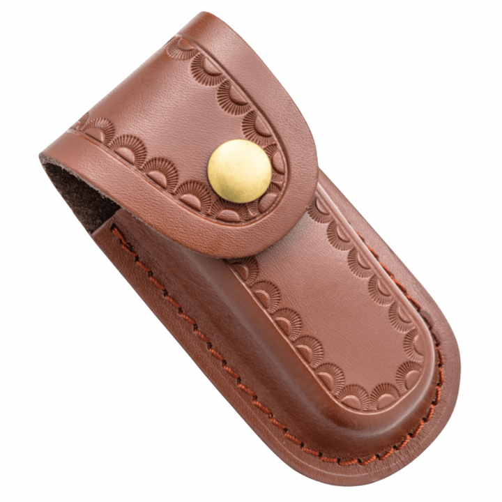 Damascus Abalone Shell Pocket Knife