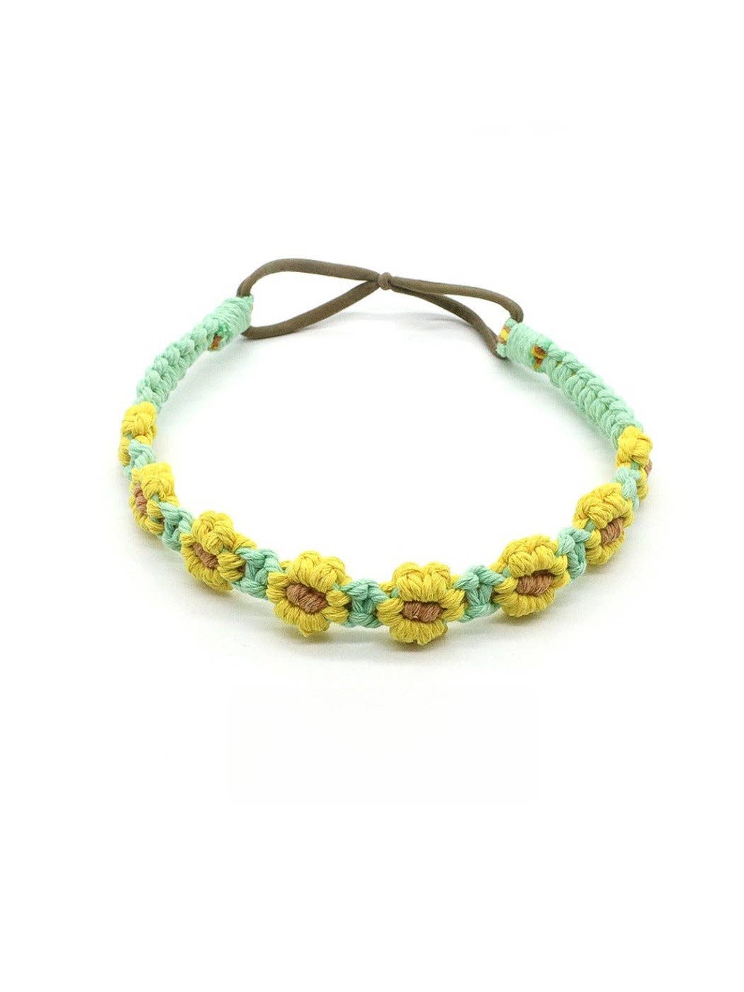 Scarvii - Headband & Hair Accessory with Daisy Flower: Orange