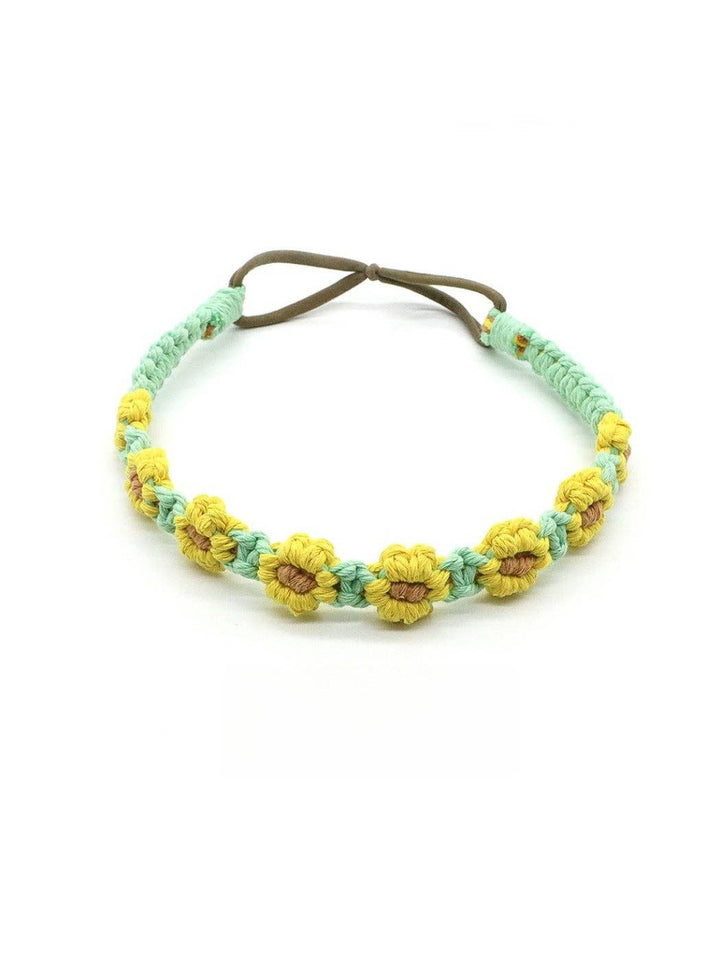 Scarvii - Headband & Hair Accessory with Daisy Flower: Yellow