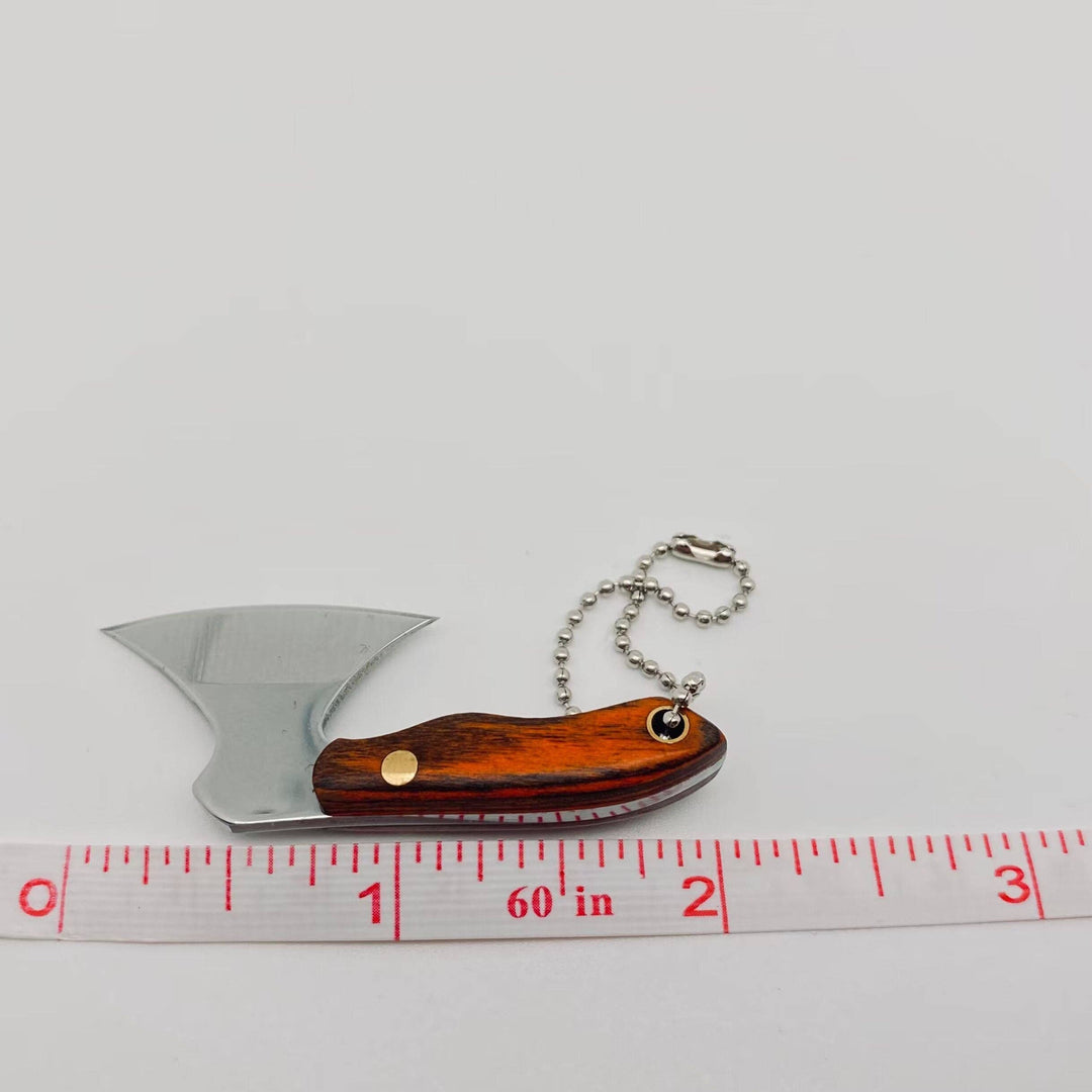 Wooden Handle Mini Stainless Steel Axe With Protective Cover