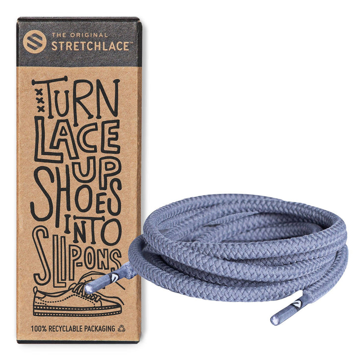 Round Elastic Stretch Shoe Laces: Light Brown / 45 in