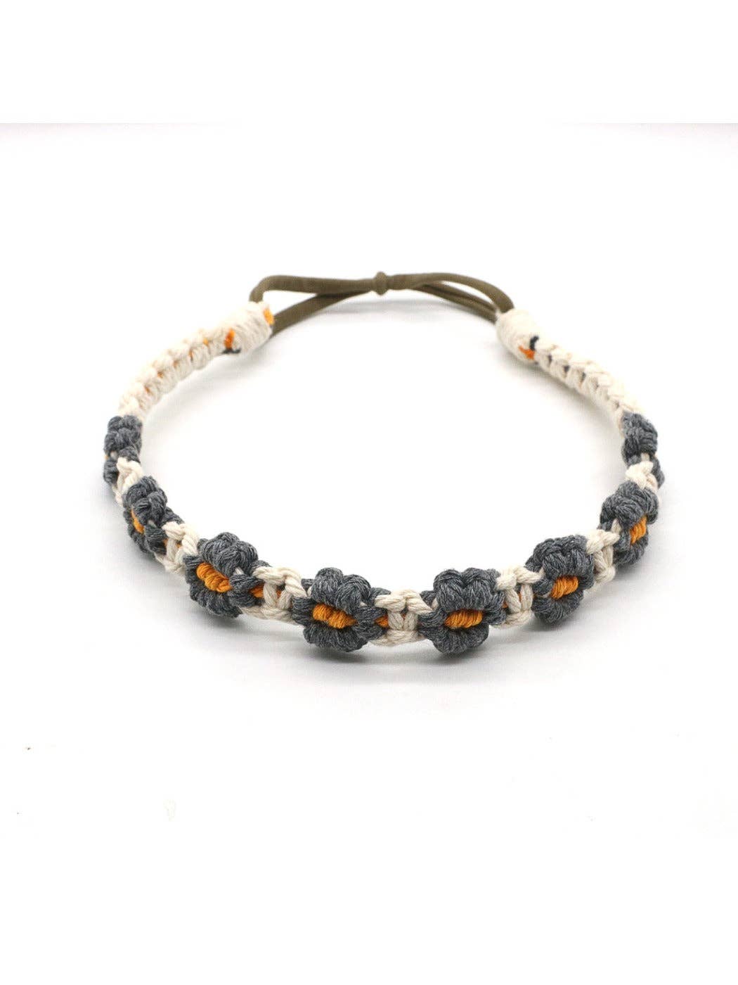 Scarvii - Headband & Hair Accessory with Daisy Flower: Orange