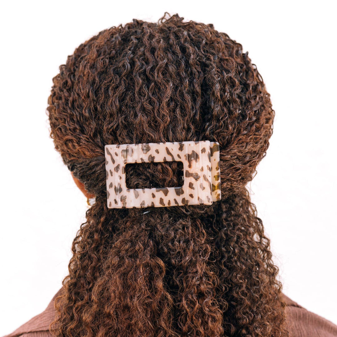 Flat Rectangle Hair Clip, Medium