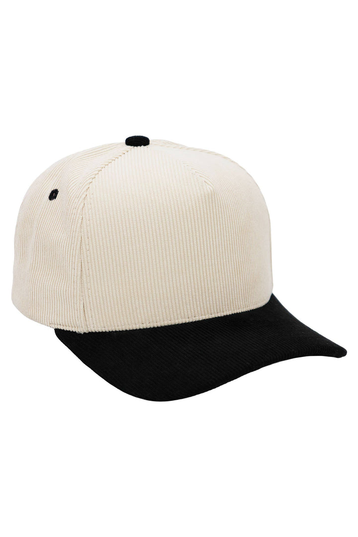 Premium Corduroy Beige Upper Baseball Cap: BEIGE/CAMEL / ONE SIZE