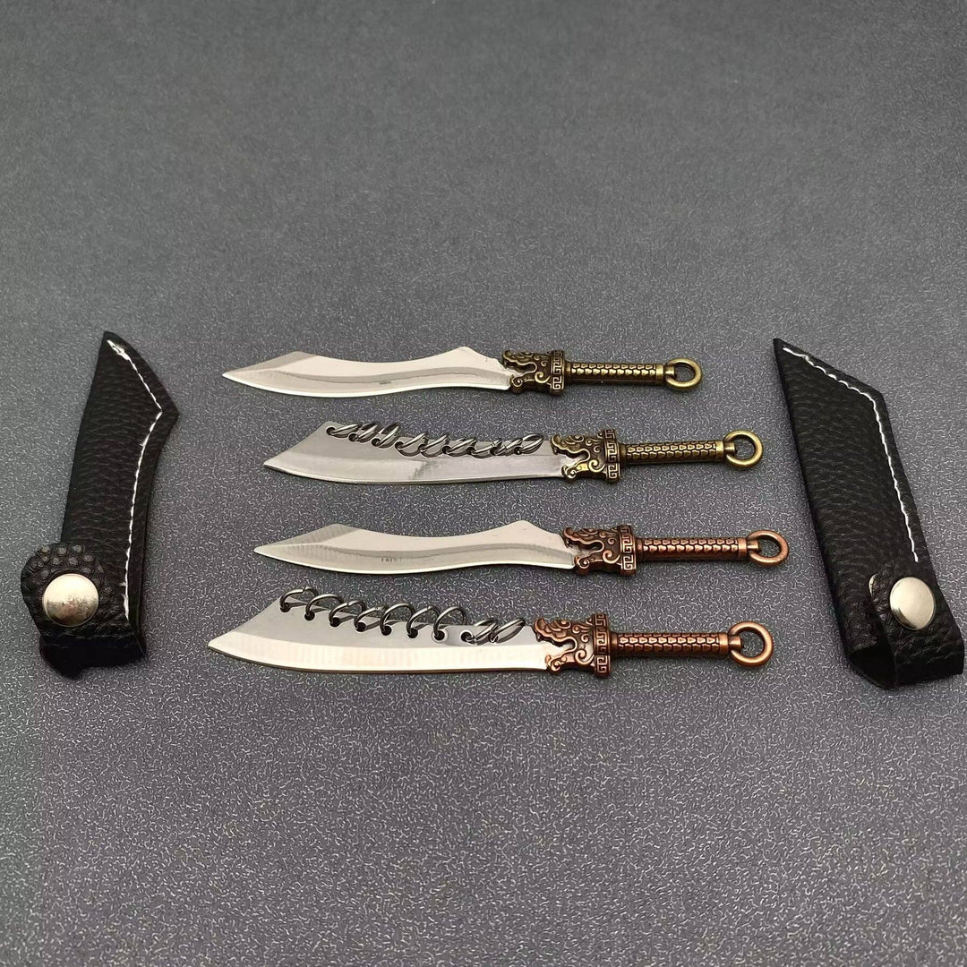 Dragon Head Mini Portable Stainless Steel Knife with Cover: B