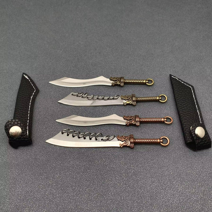 Dragon Head Mini Portable Stainless Steel Knife with Cover: B