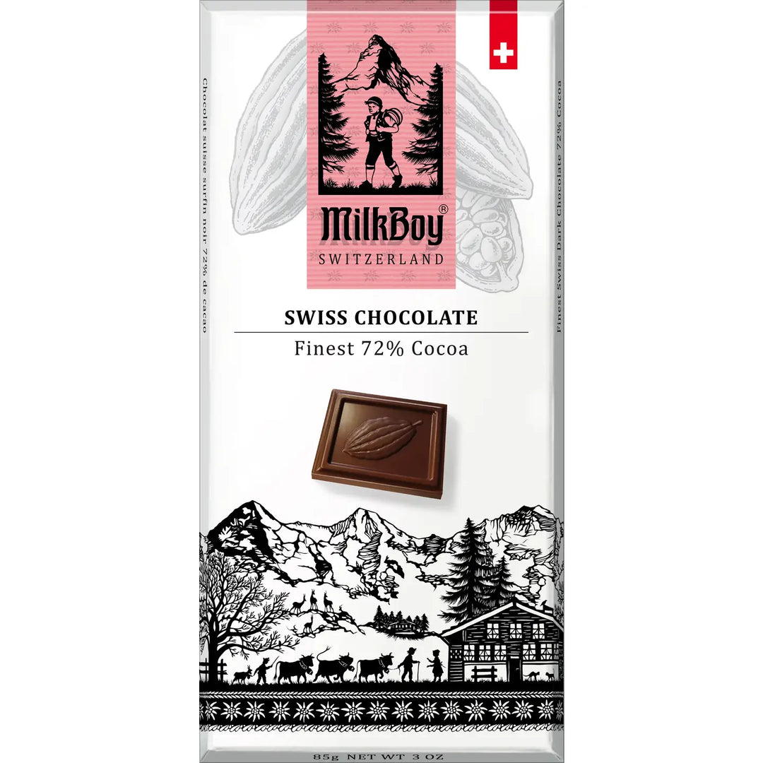 Finest 72% Cocoa 3 oz. Swiss Chocolate Bar