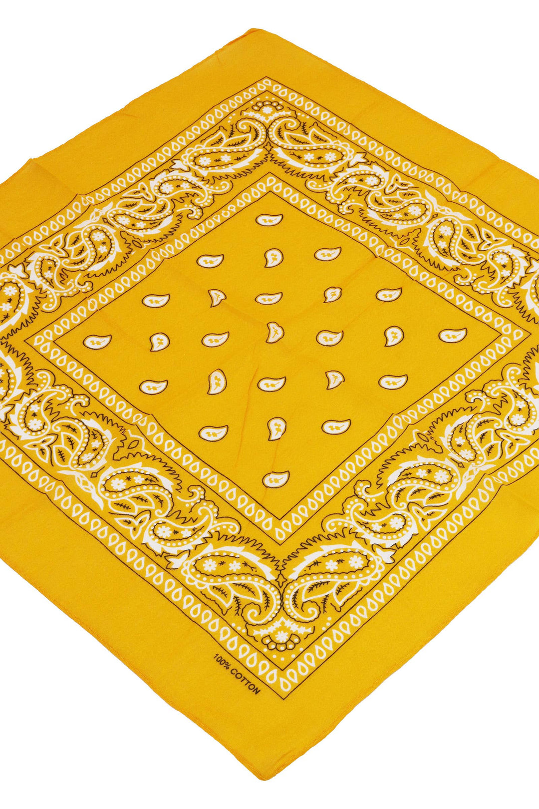 Classic Paisley Print Square Cotton Bandana: HOT PINK / ONE SIZE