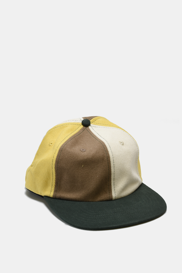 Cotton Twill Colorblock Hat: Red