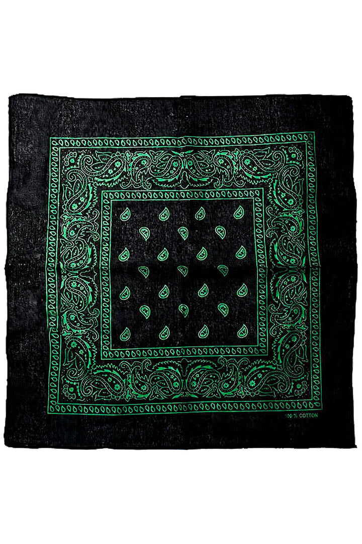 Classic Paisley Print Square Cotton Bandana: DARK ORANGE / ONE SIZE