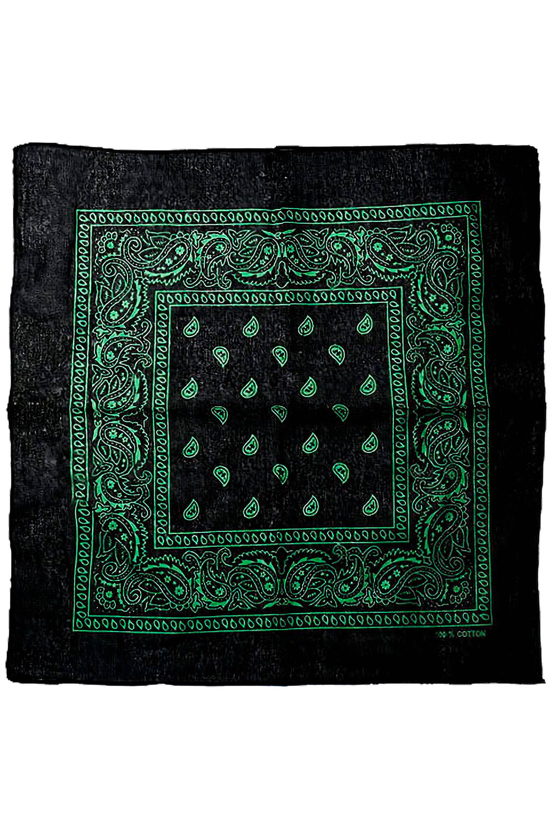 Classic Paisley Print Square Cotton Bandana: HOT PINK / ONE SIZE