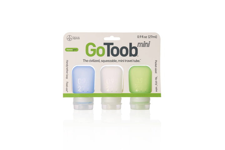 GoToob Mini 3-Pack - Refillable Silicone Travel Bottles