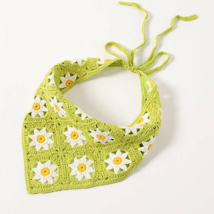 Woven Flower Hairband: White