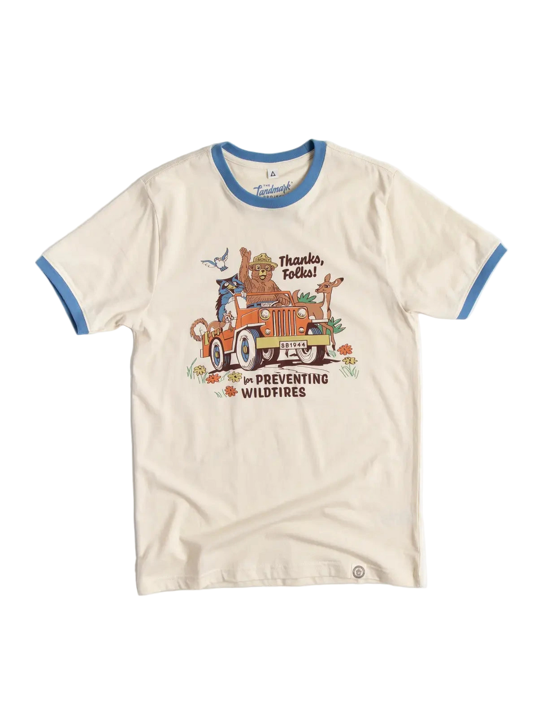 Thanks, Folks for Preventing Wildfires Short Sleeve Ringer Tee