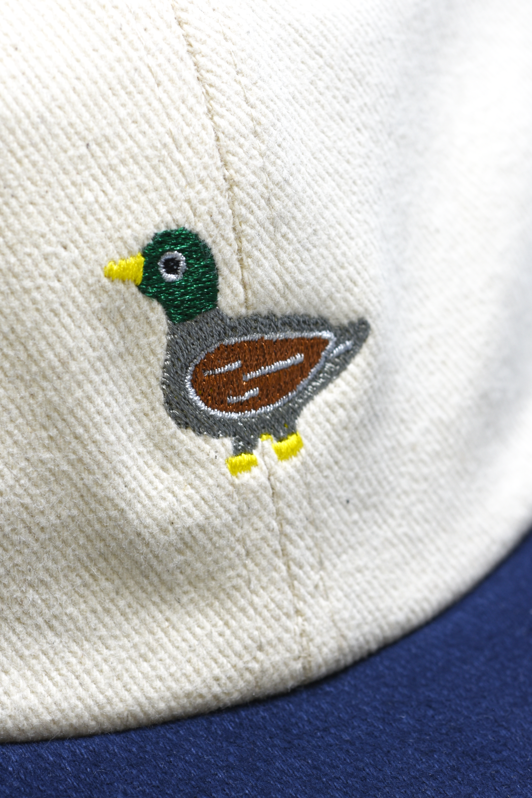 Duck Embroidery Hat: Grey