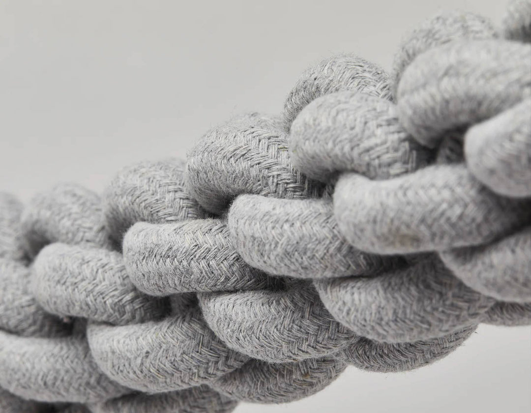 Jax & Bones Top Tugger Rope Knot Dog Toy Silver 11"