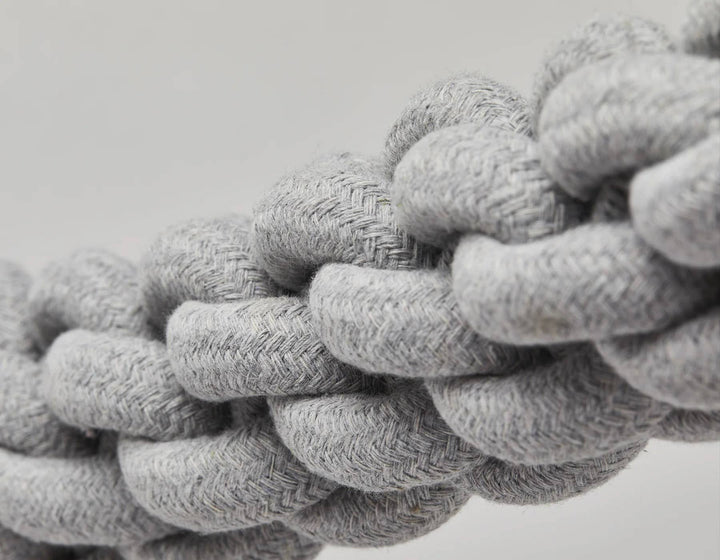 Jax & Bones Top Tugger Rope Knot Dog Toy Silver 11"