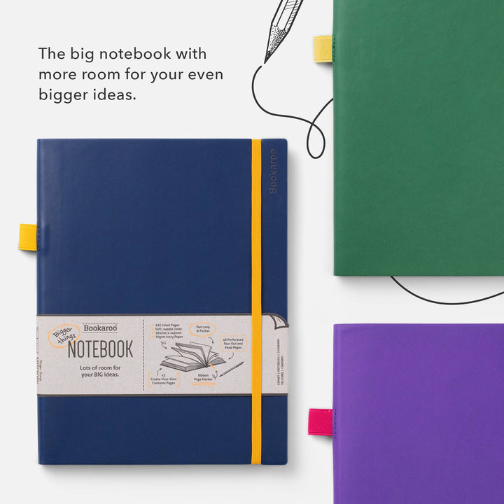 Bookaroo Bigger Things Notebook: Purple