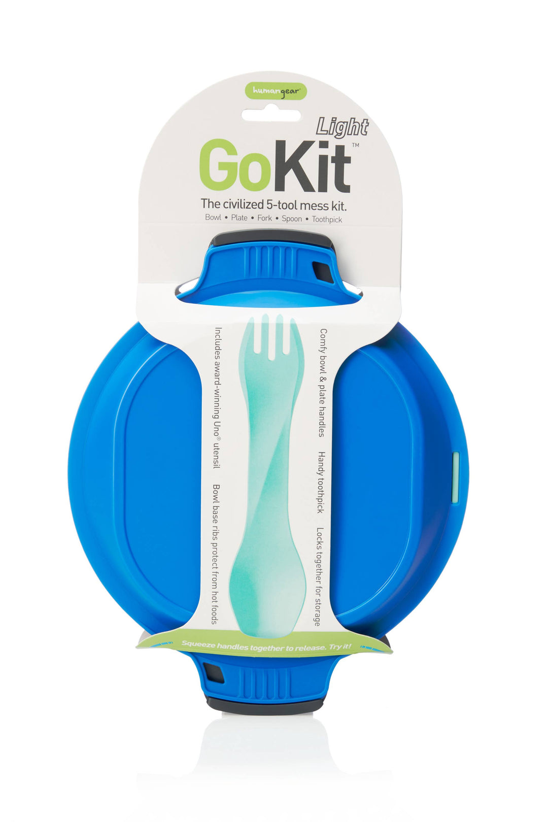 GoKit - Utensil and Plate Mess Kit Set: Green / Light