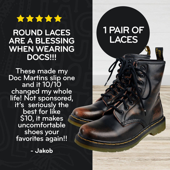 Round Elastic Stretch Shoe Laces: Dark Brown / 45 in