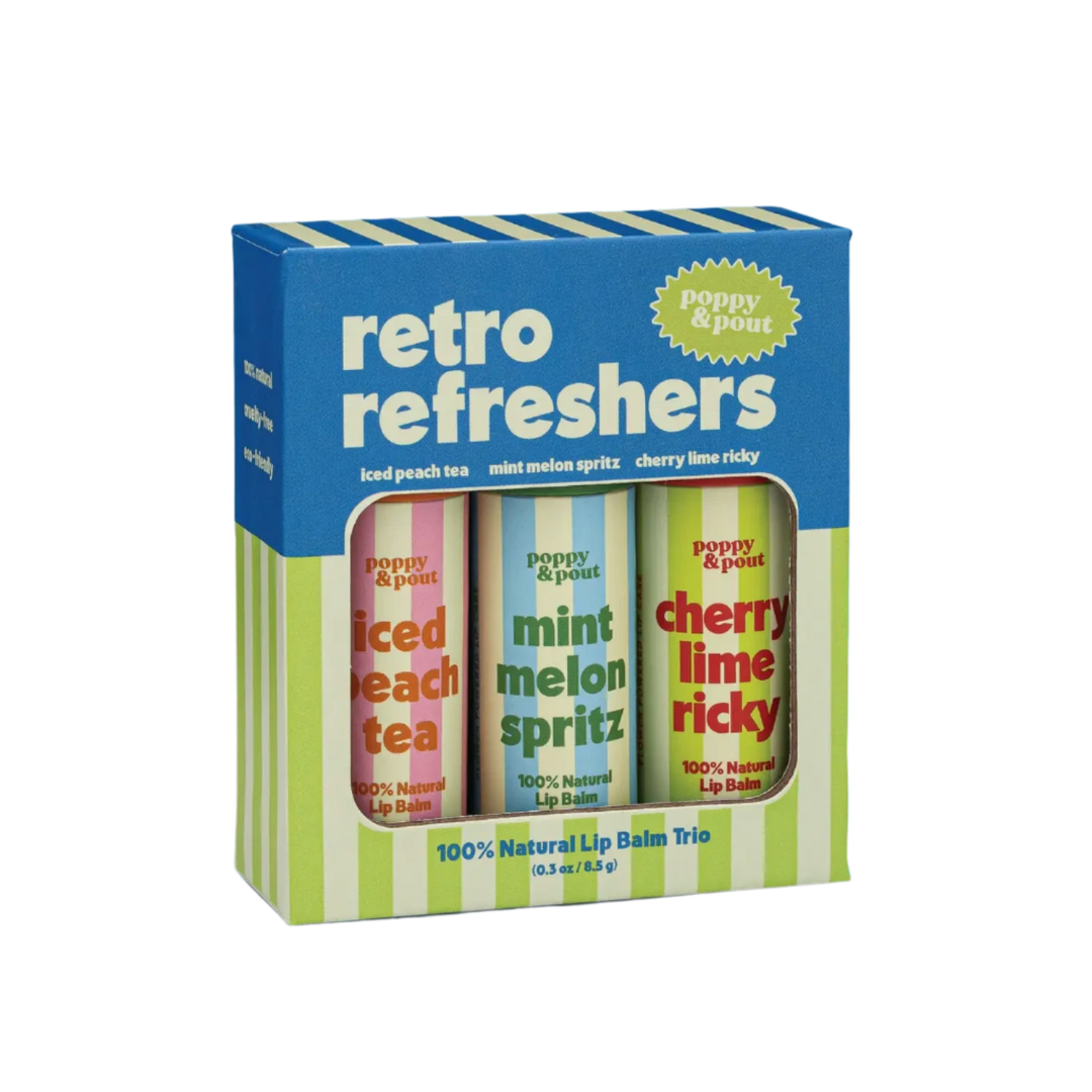 Gift Set, Retro Refreshers, Lip Balm Trio