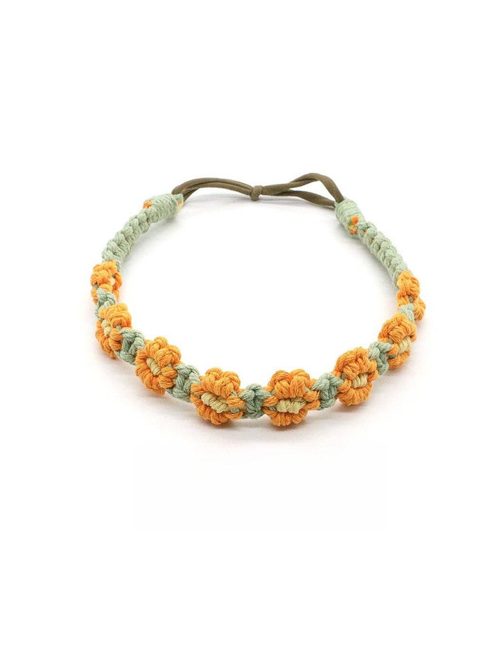 Scarvii - Headband & Hair Accessory with Daisy Flower: Orange