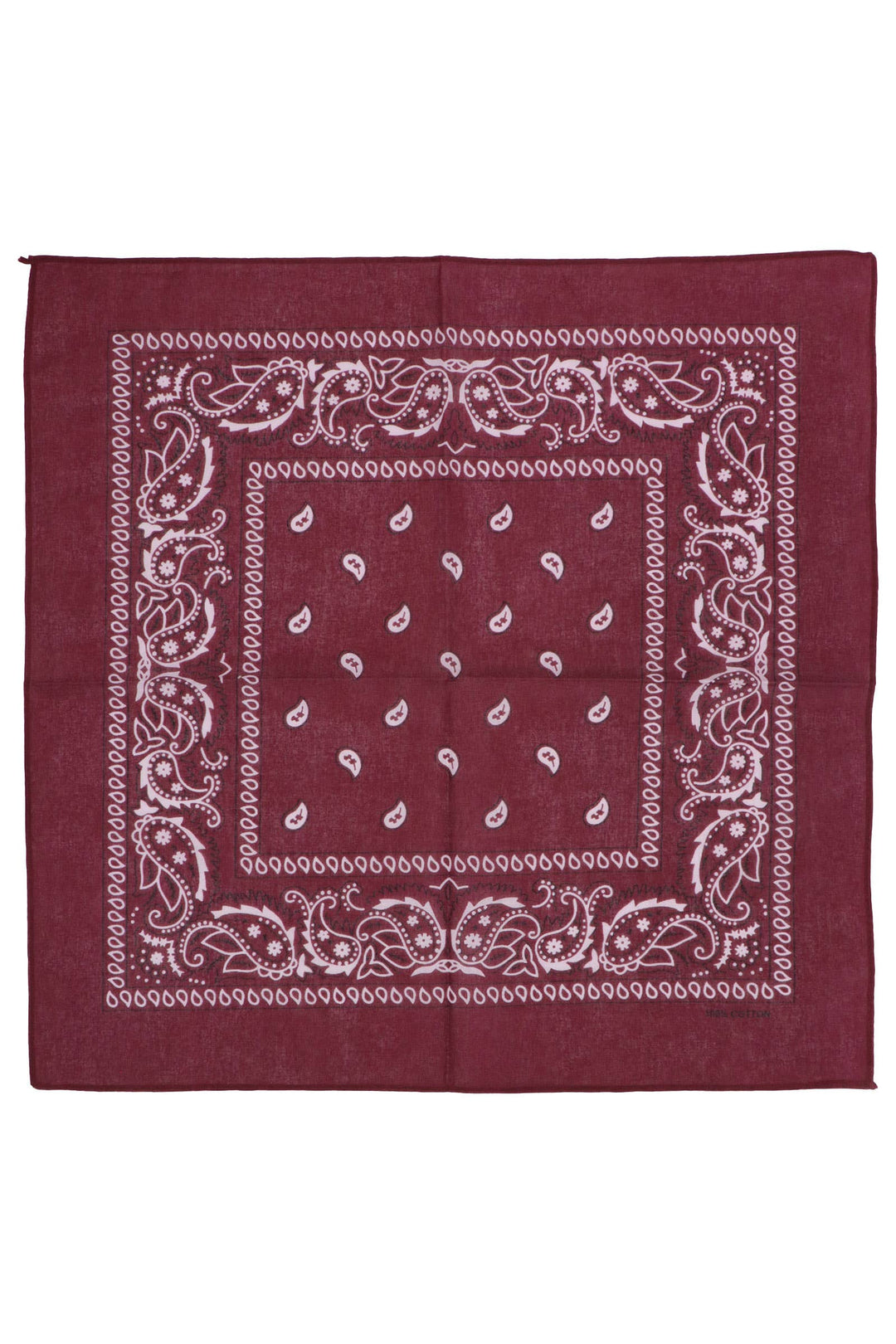 Classic Paisley Print Square Cotton Bandana: GOLD / ONE SIZE