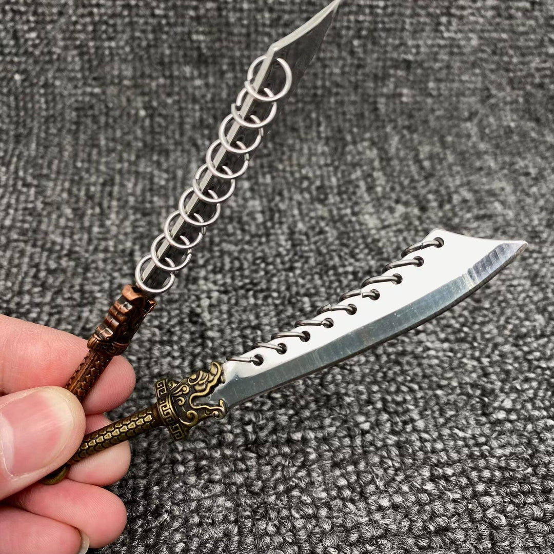Dragon Head Mini Portable Stainless Steel Knife with Cover: B