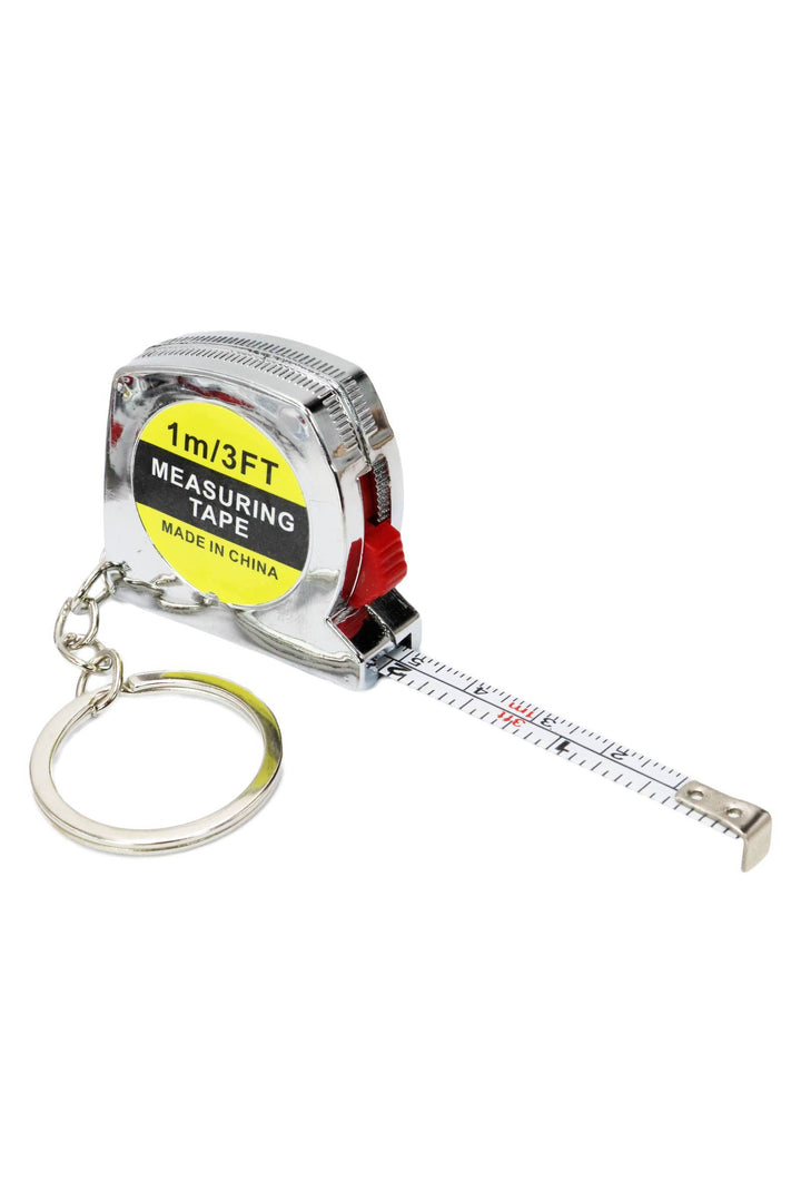 Mini Silver Self-locking Measuring Tape - 1m/3ft