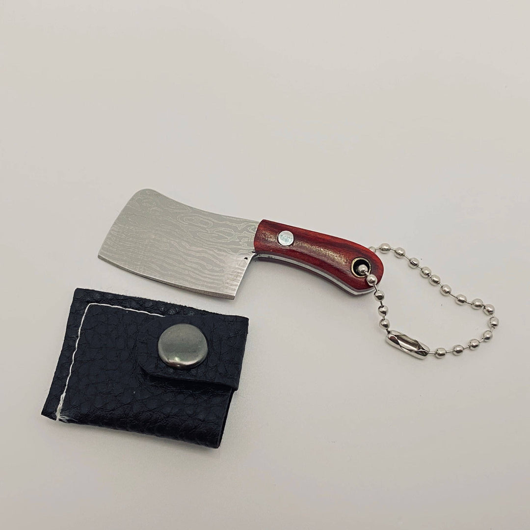 Damascus Pattern Mini Knife with Protective Sleeve: 3#