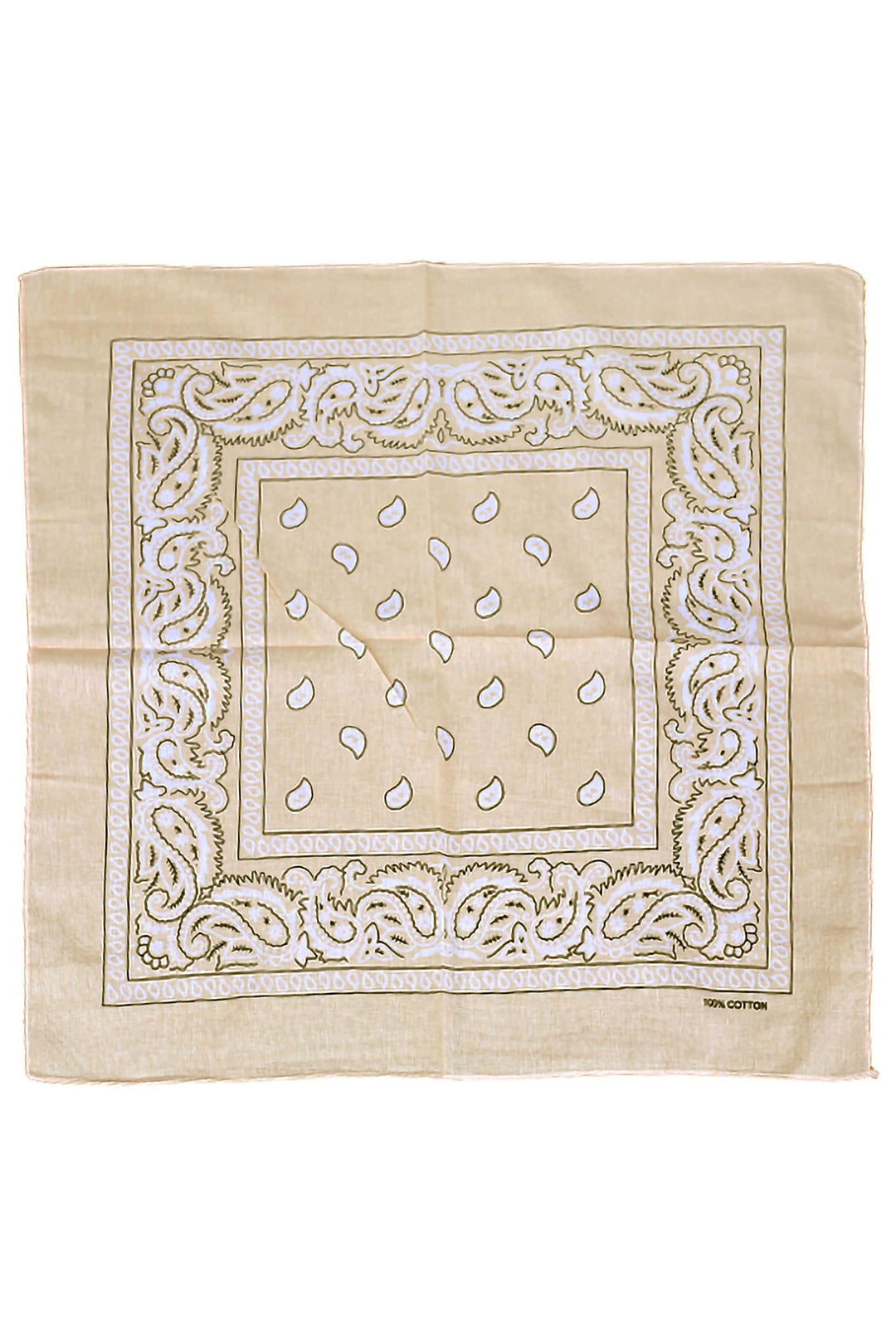 Classic Paisley Print Square Cotton Bandana: HOT PINK / ONE SIZE