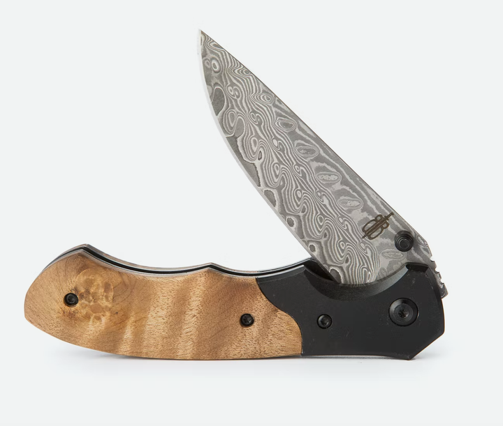 Custom handmade Damascus pocket knife