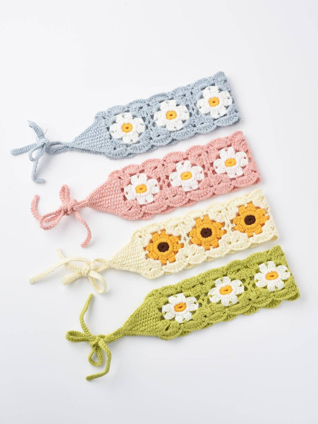 Haila - Crochet Flower Hairband - Summer's Perfect Accessory: GREEN