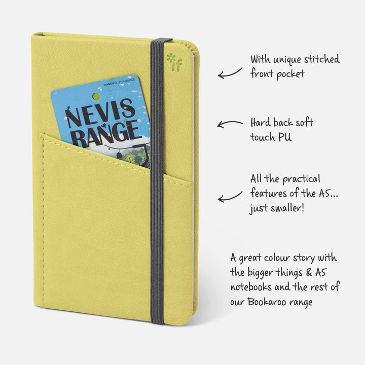 Bookaroo A6 Pocket Notebook: Chartreuse