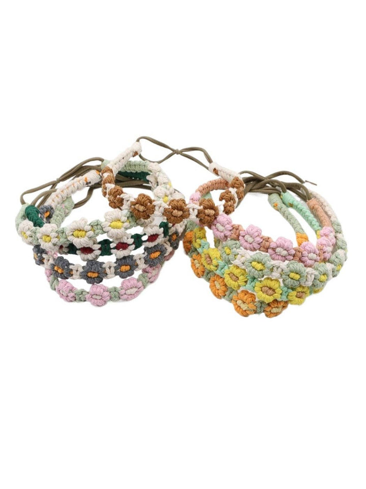 Scarvii - Headband & Hair Accessory with Daisy Flower: Orange