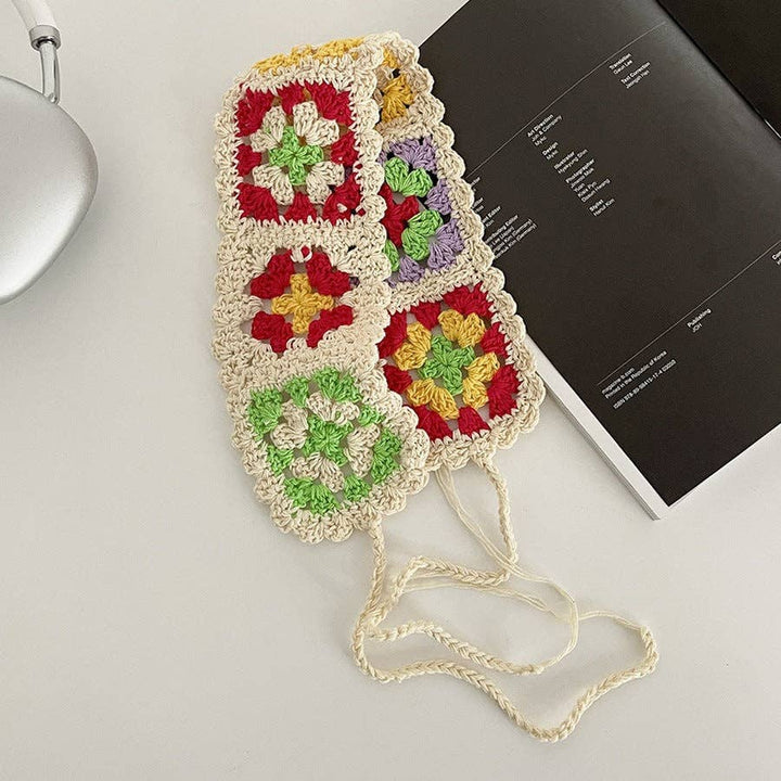 Crochet Flower Hairband: KHAKI