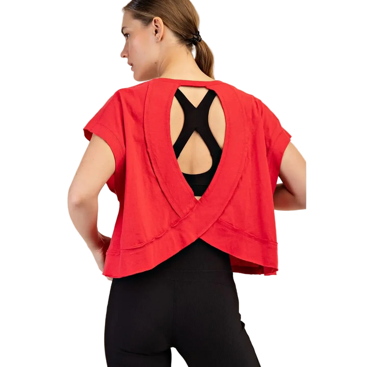 W's Cotton Sulb Open Back Top