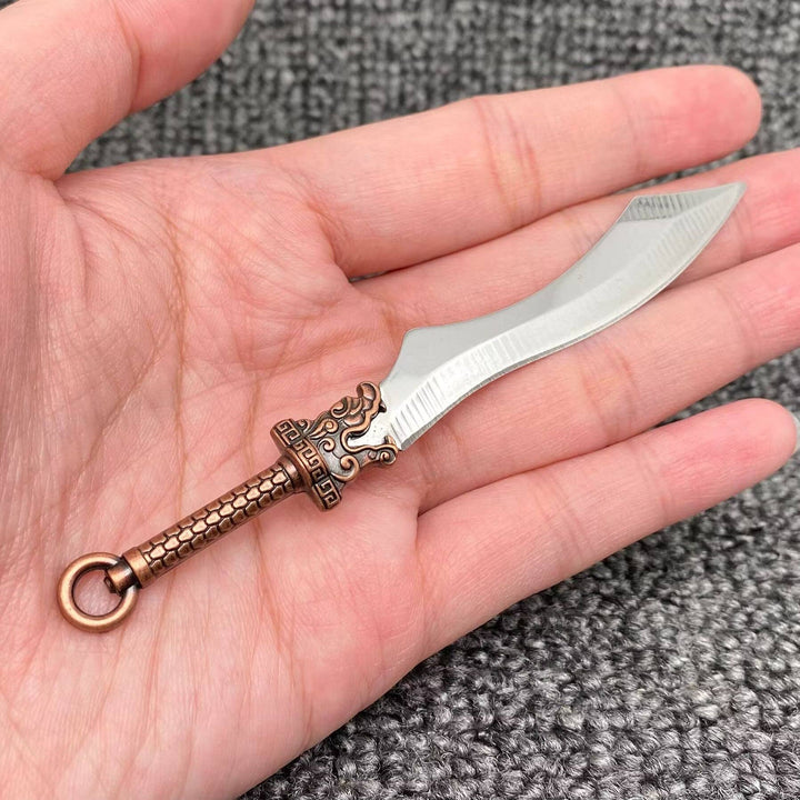 Dragon Head Mini Portable Stainless Steel Knife with Cover: B