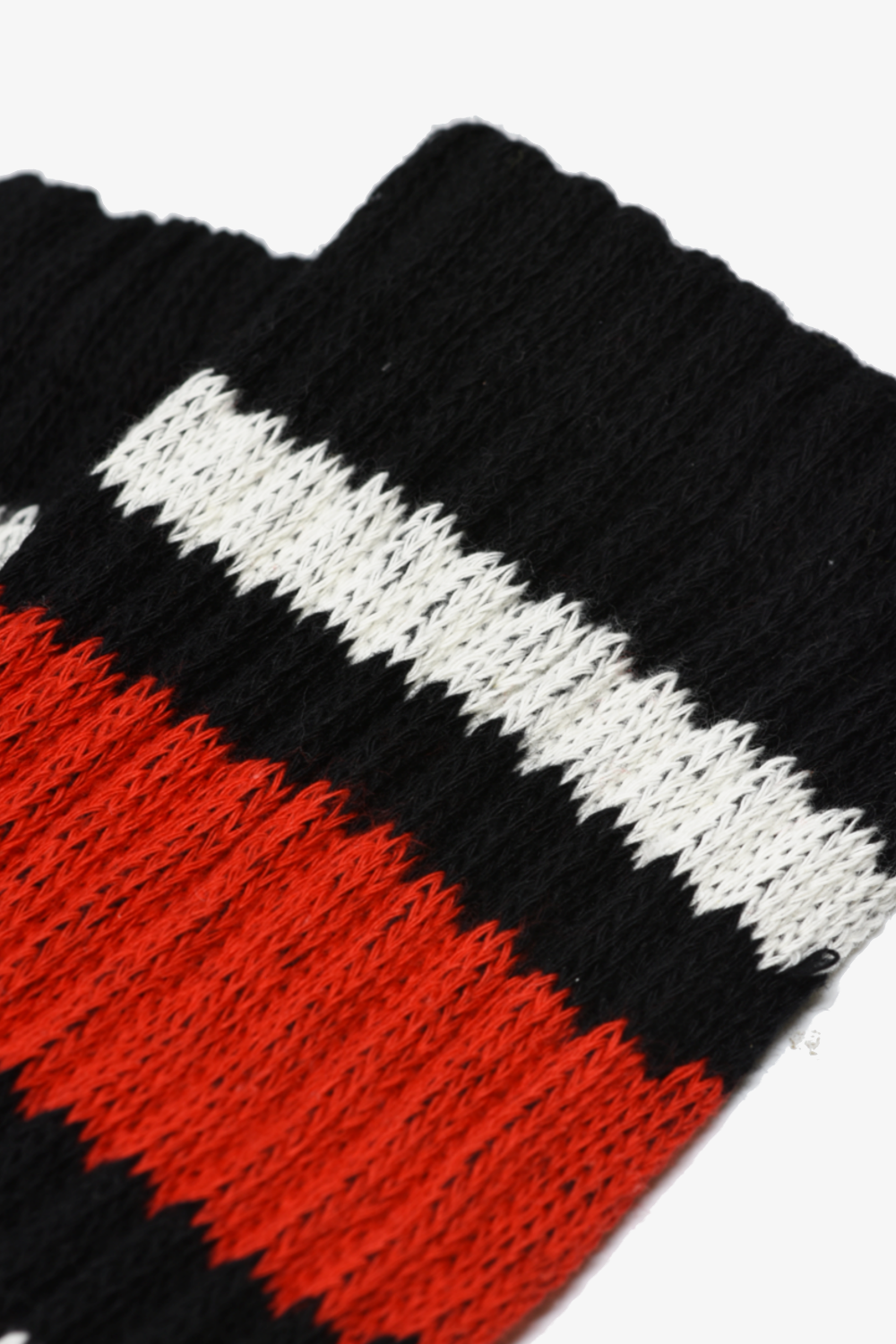 Coarse Ribbed Old School Crew Socks: Brown / Yellow / S/M