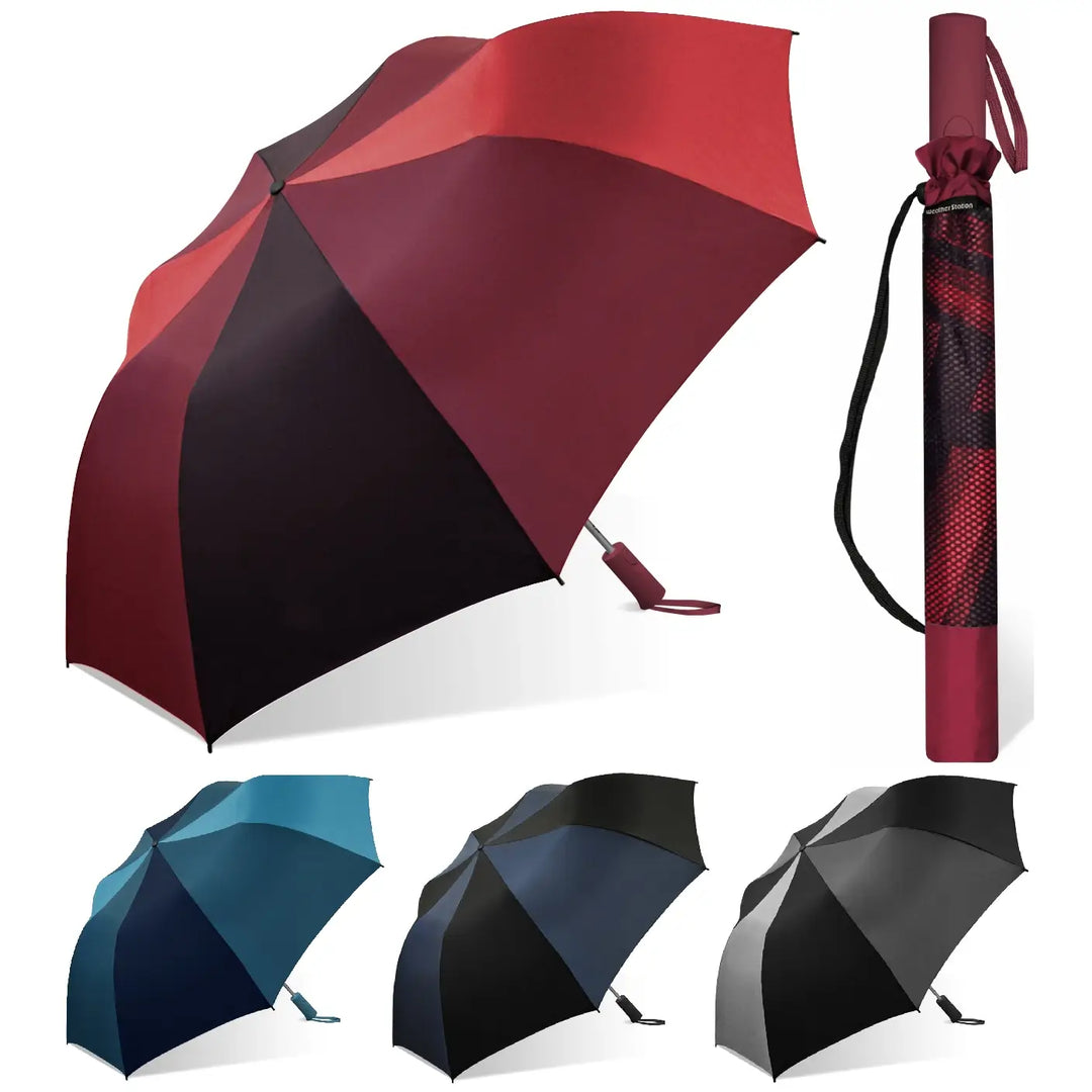 56" Folding Two-Person Automatic Umbrella in Assorted Combos