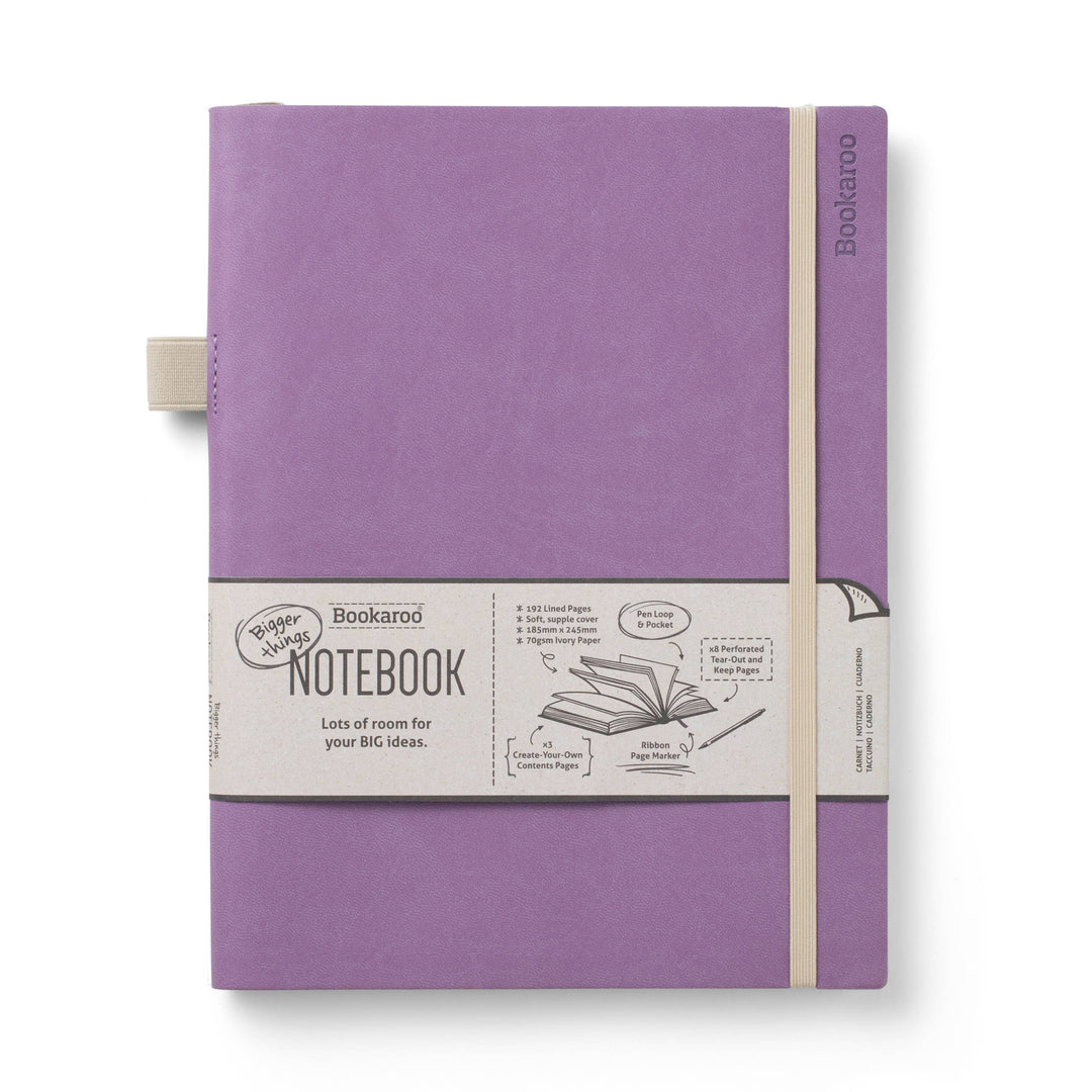 Bookaroo Bigger Things Notebook: Purple